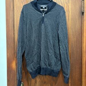 Jos. A. Bank Dark Blue Zip-Up Sweater
